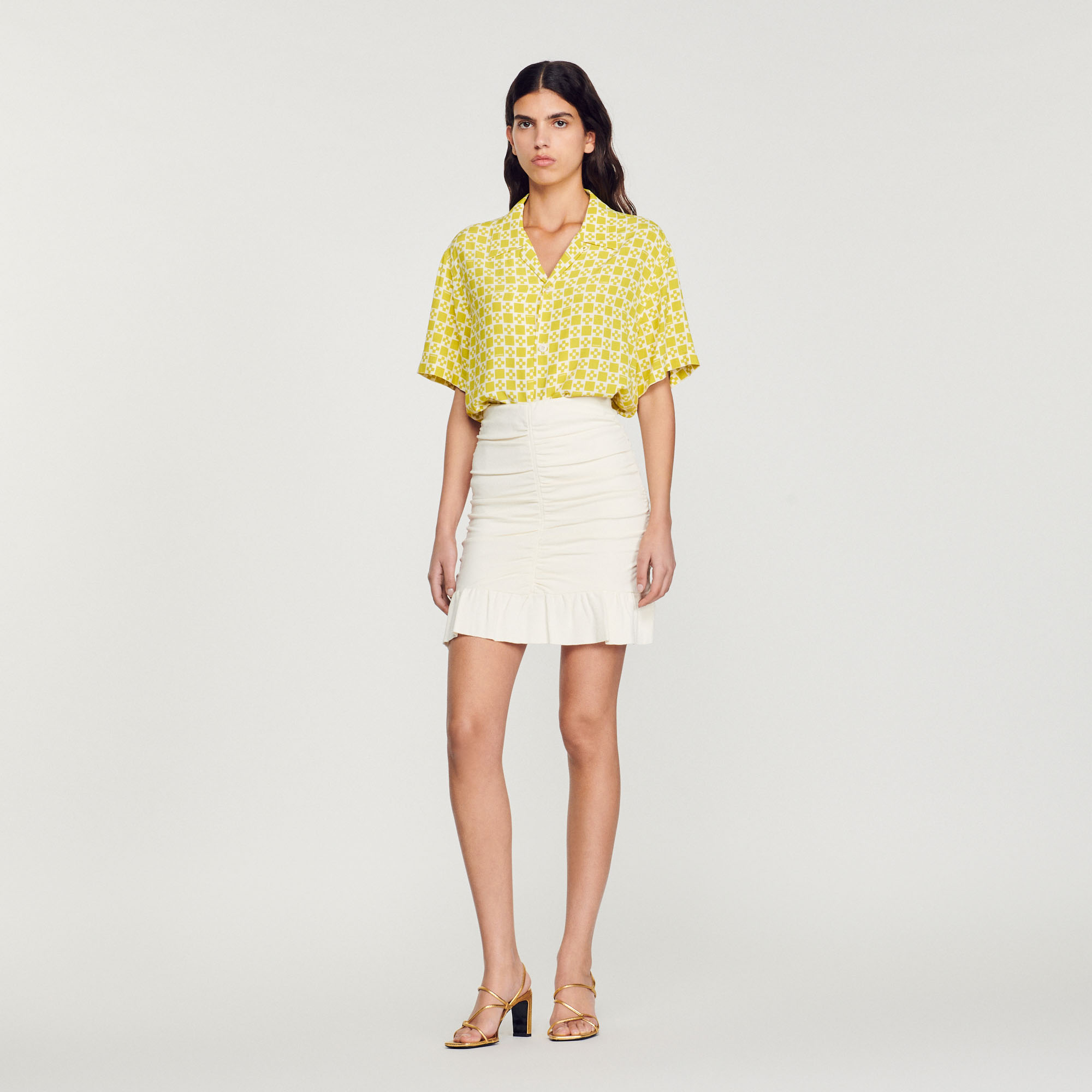 Chemise fluide á manches courtes Homme