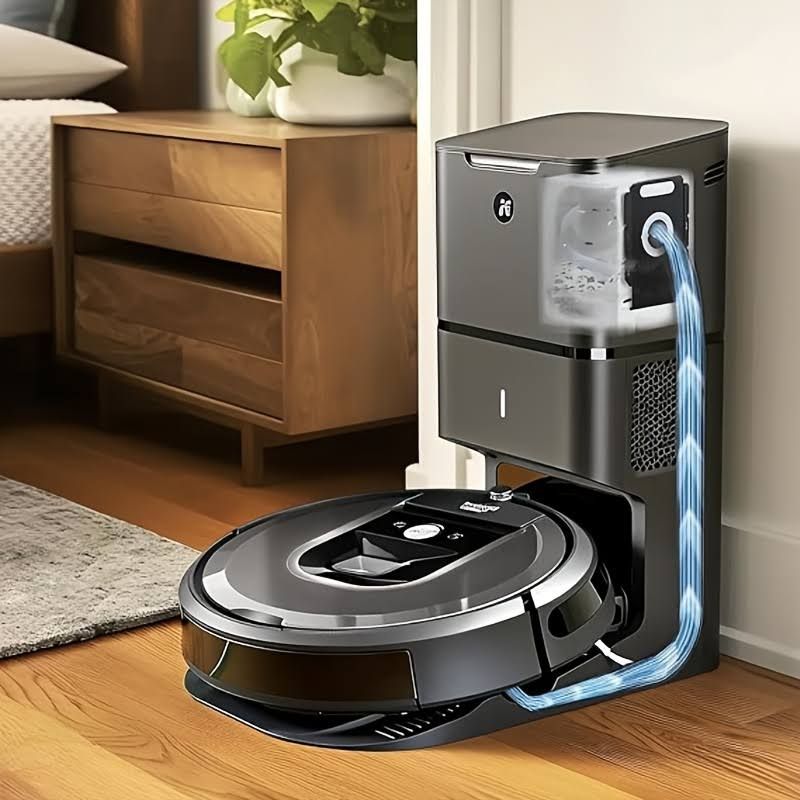 Staubsauger roboter, Saug und wischroboter mit station 12-teiliges Zubehörset - 1 Hauptbürste, Roboter staubsauger mit wischfunktion, 45 HEPA-Filter,