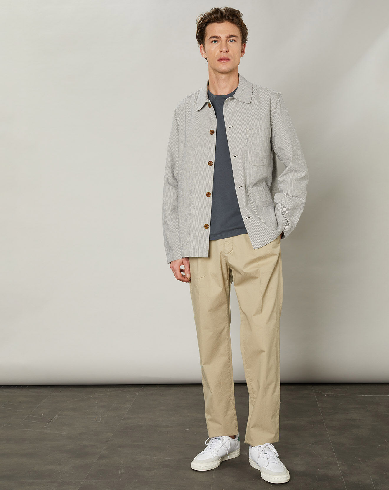 Hartford T-Shirt piqué Pocket tonnerre
