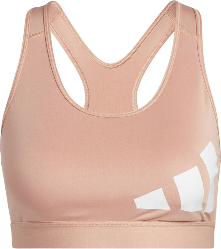 adidas Believe This Medium-Support Logo sports bh Pink