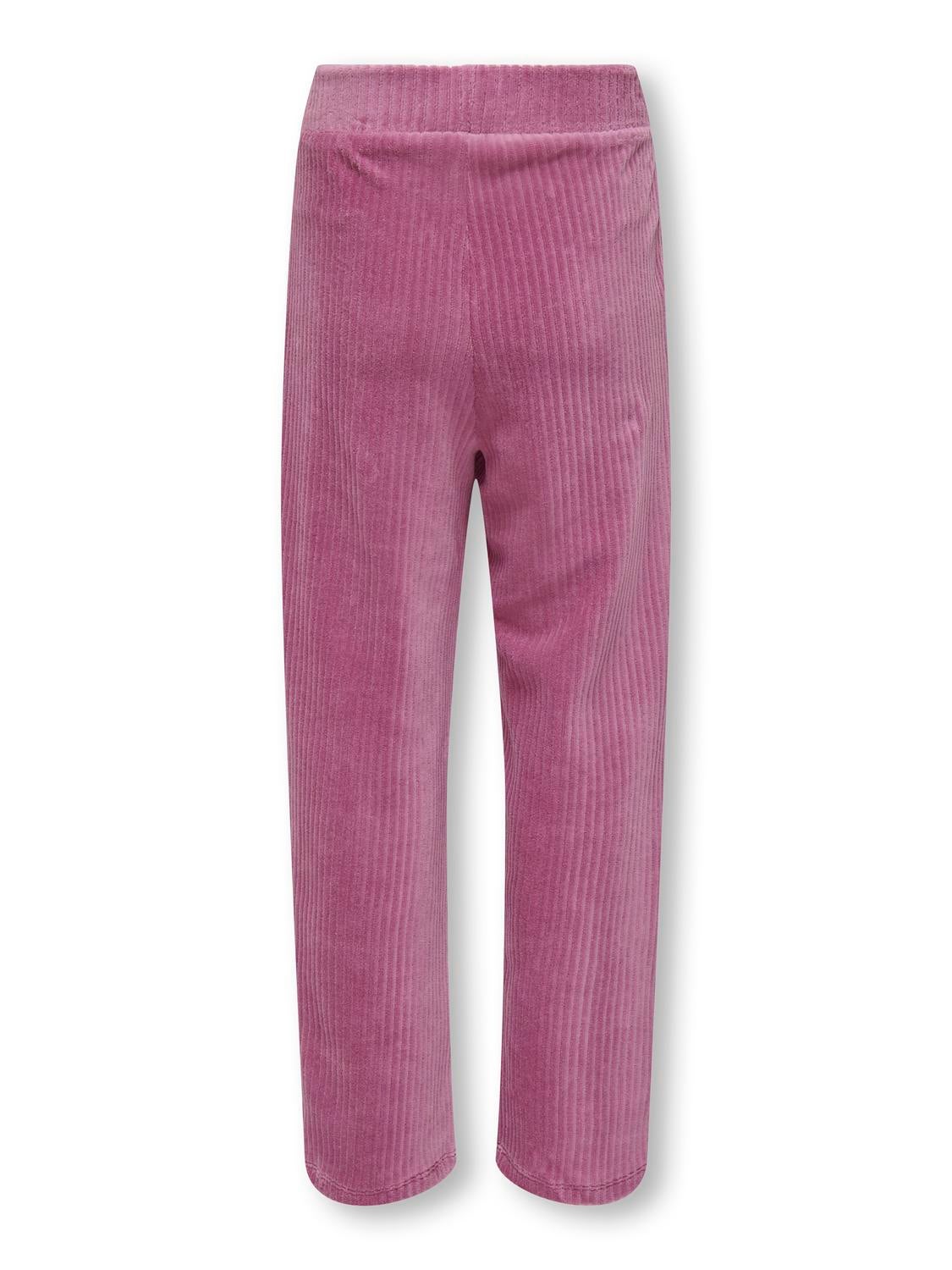 KOGFENJA Mittlere Taille Weiter Beinschnitt Hose mit weitem Beinschnitt Red Violet