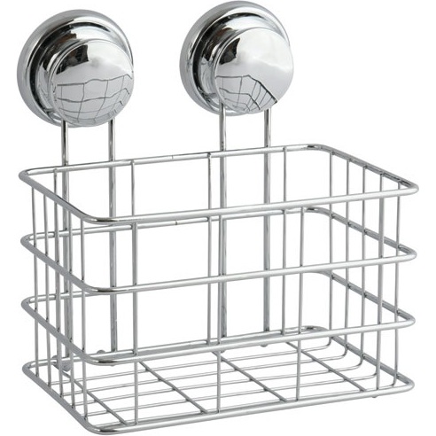 Etagère - panier de douche - à ventouse - acier chromé