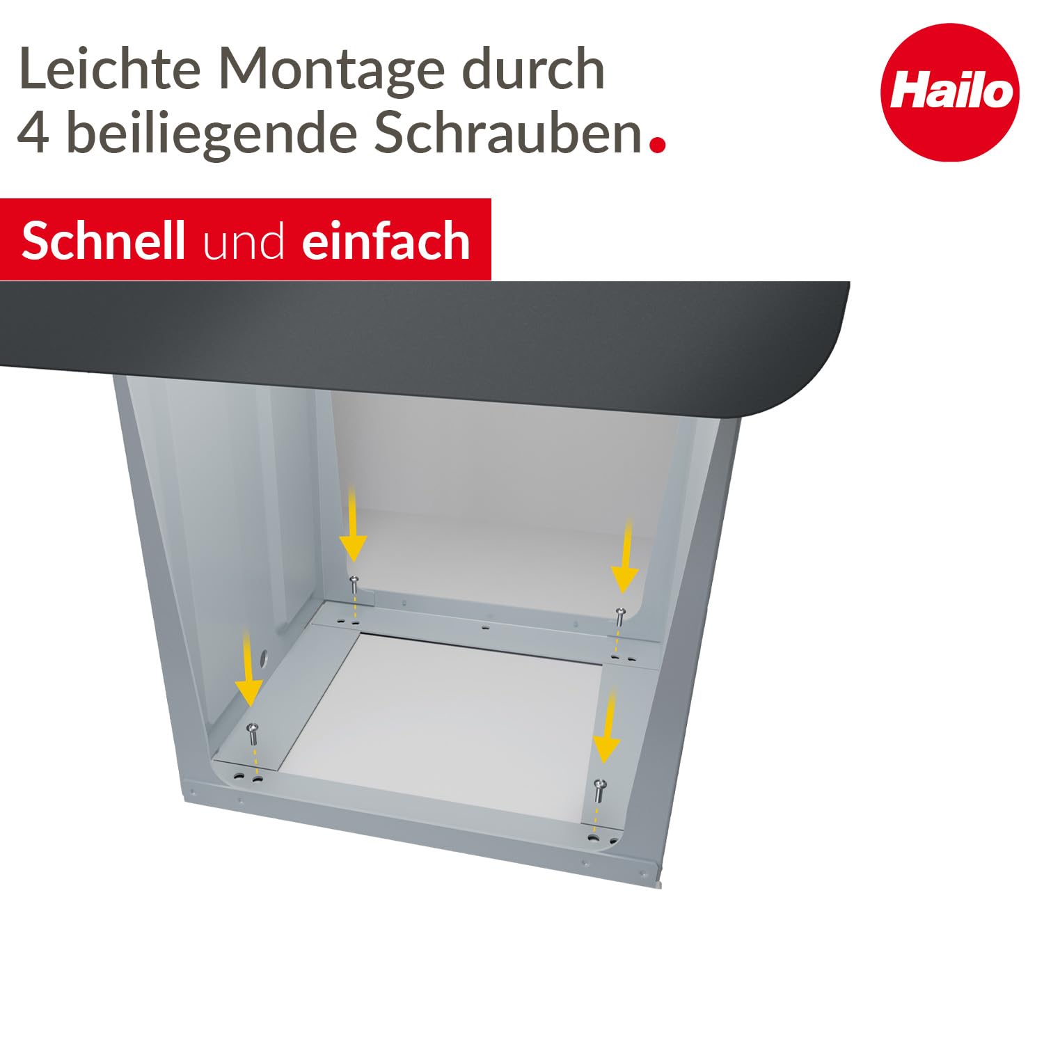 Poubelle de tri sélectif encastrable 28 litres (14+14) Hailo EcoLine Design L Duo : Cuisine et Maison