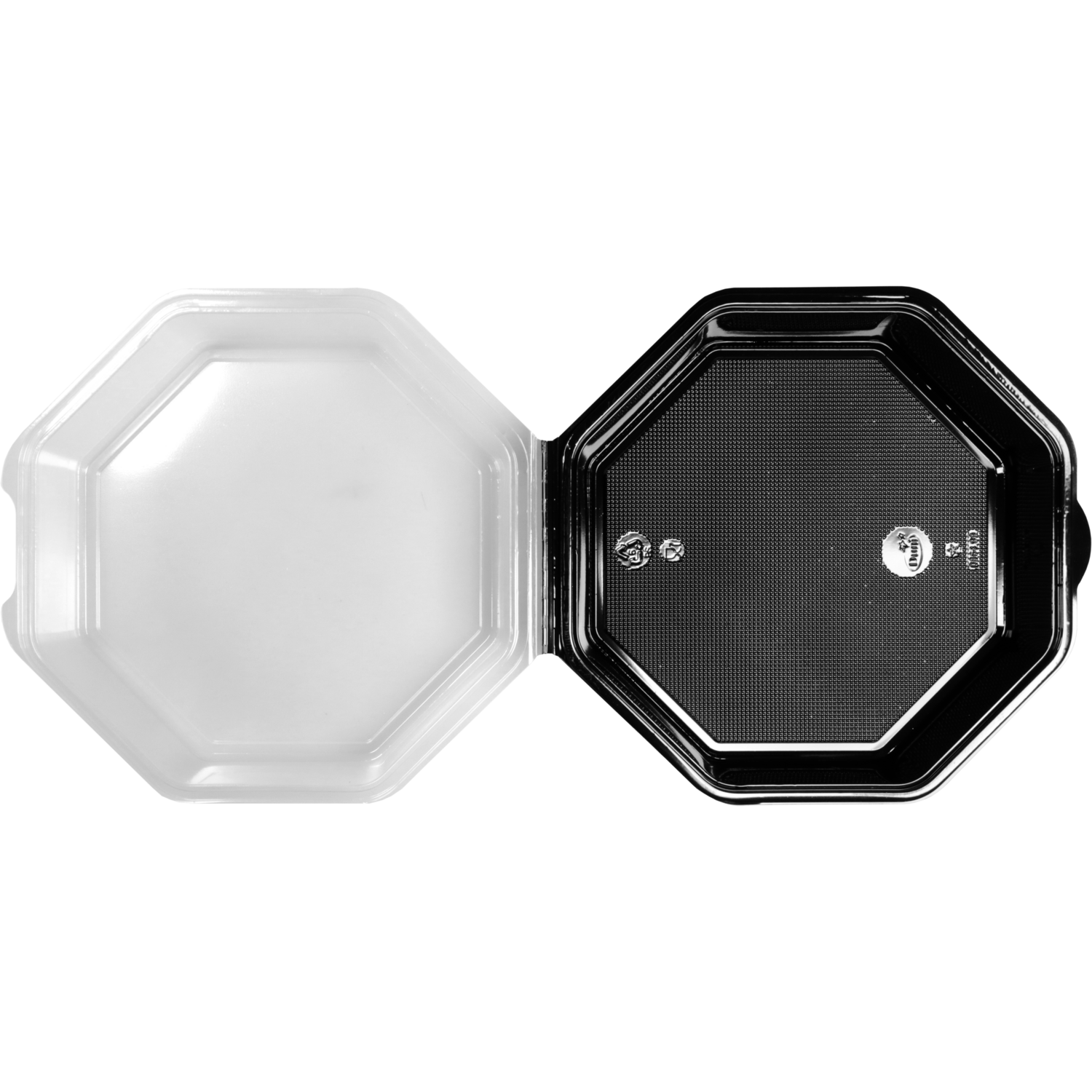 Depa Bak, PS, 1300ml, Ø230mm, octaviewbox, 80mm, zwart/transparant