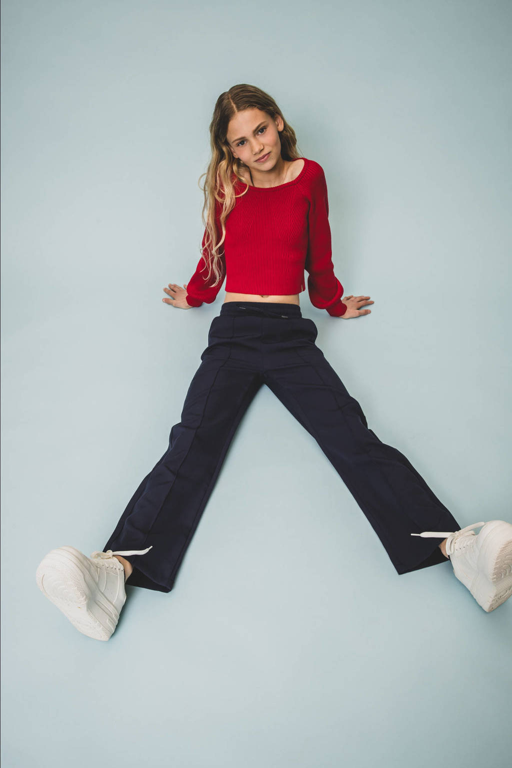 LOOXS loose casual broek donkerblauw