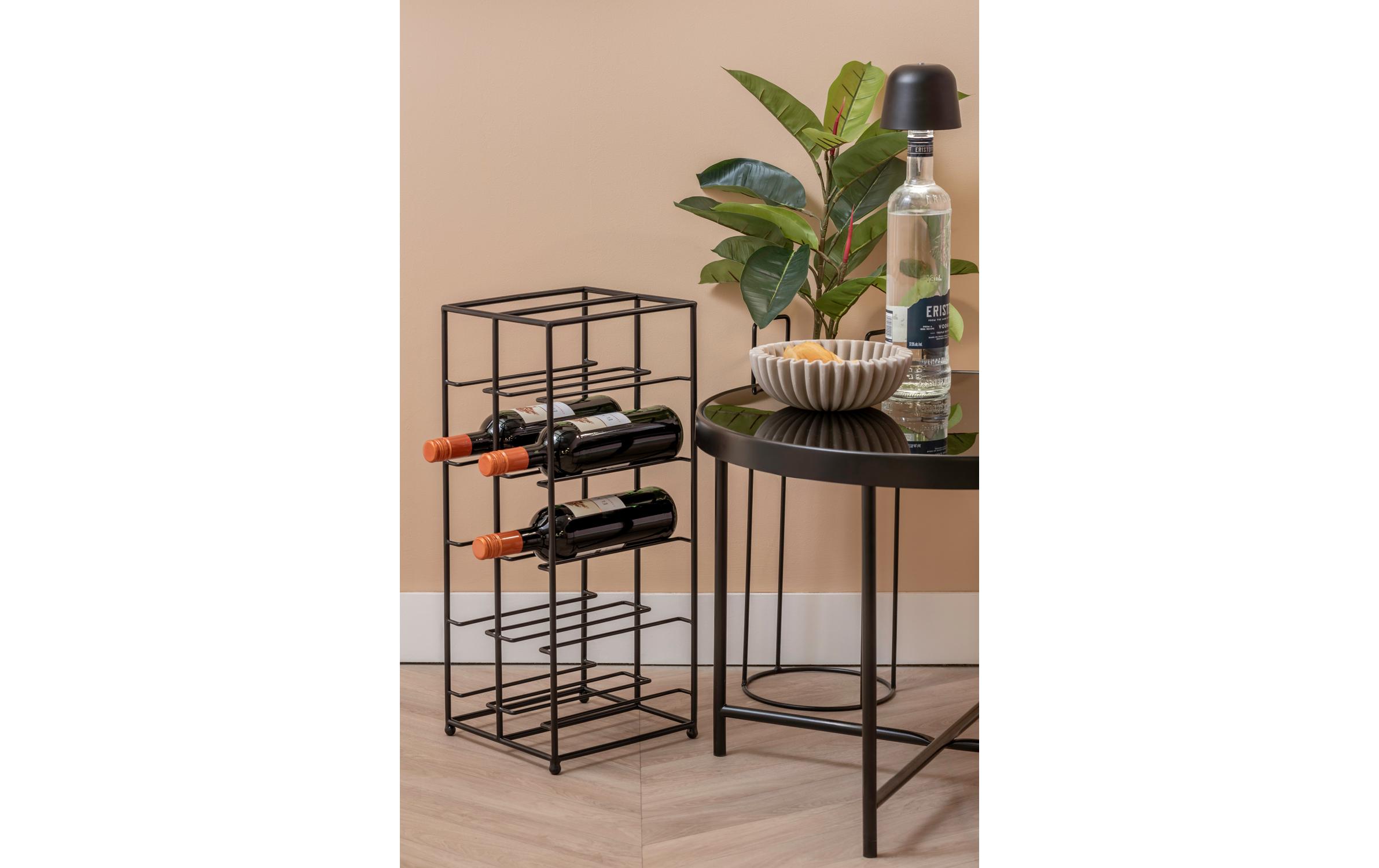 Weinregal Duo Floor 57 x 25 cm, SchwarzWeinflaschenhalter