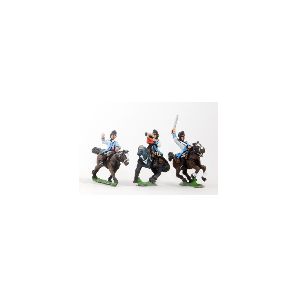 AWI American: Command: Light Dragoon Officer, Standard Bearer and Trumpeter