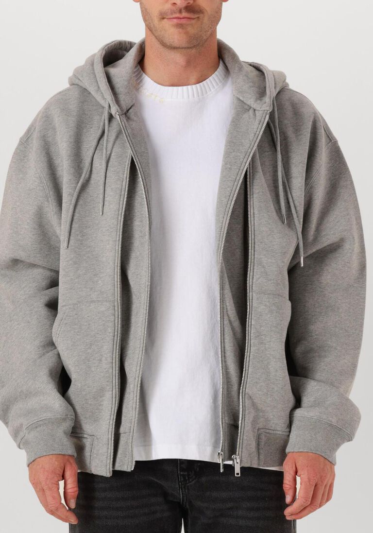 lichtgrijze axel arigato truien/vesten trey melange hoodie