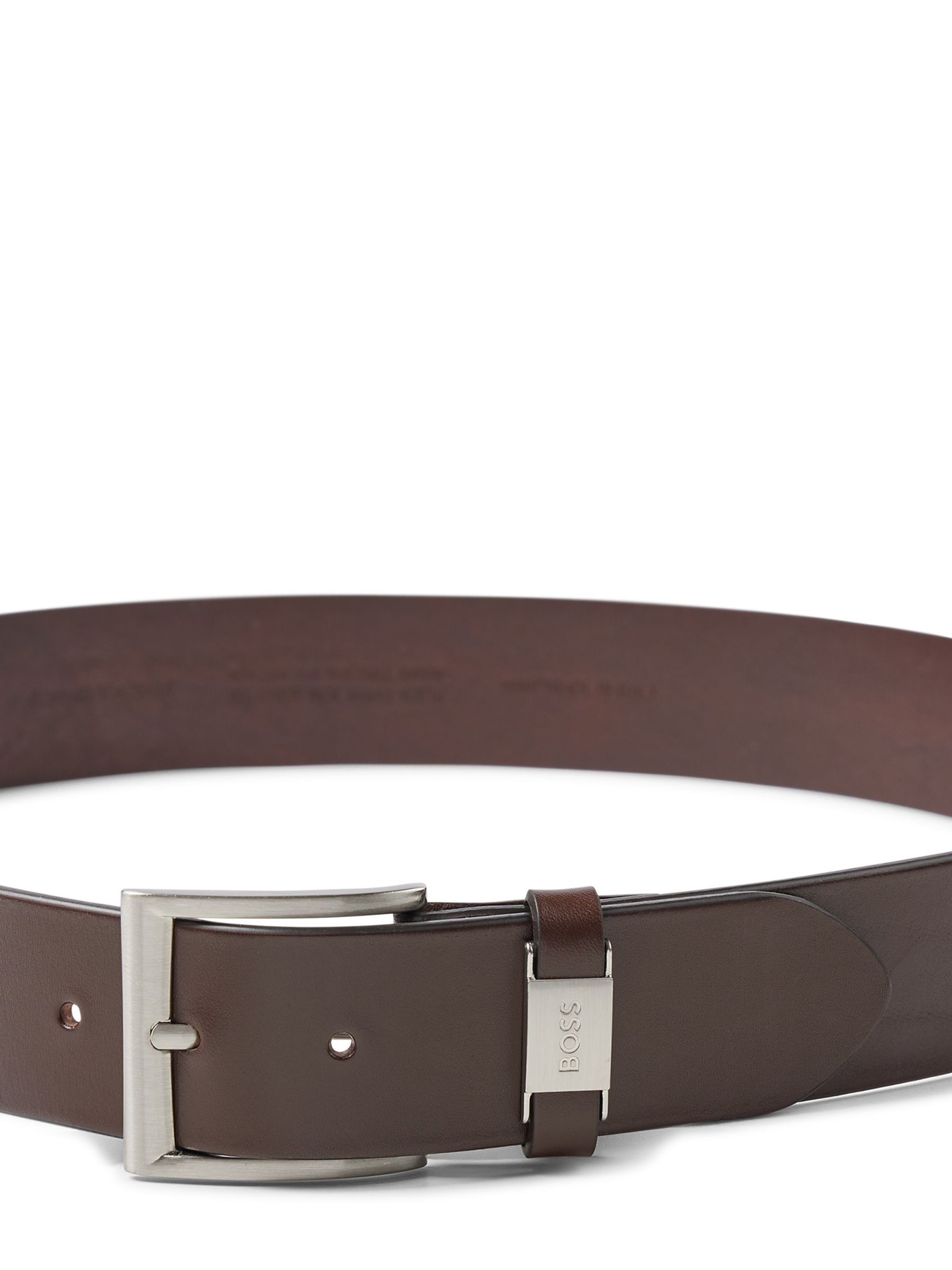 Bruin - BOSS Brushed Metal Leather Belt