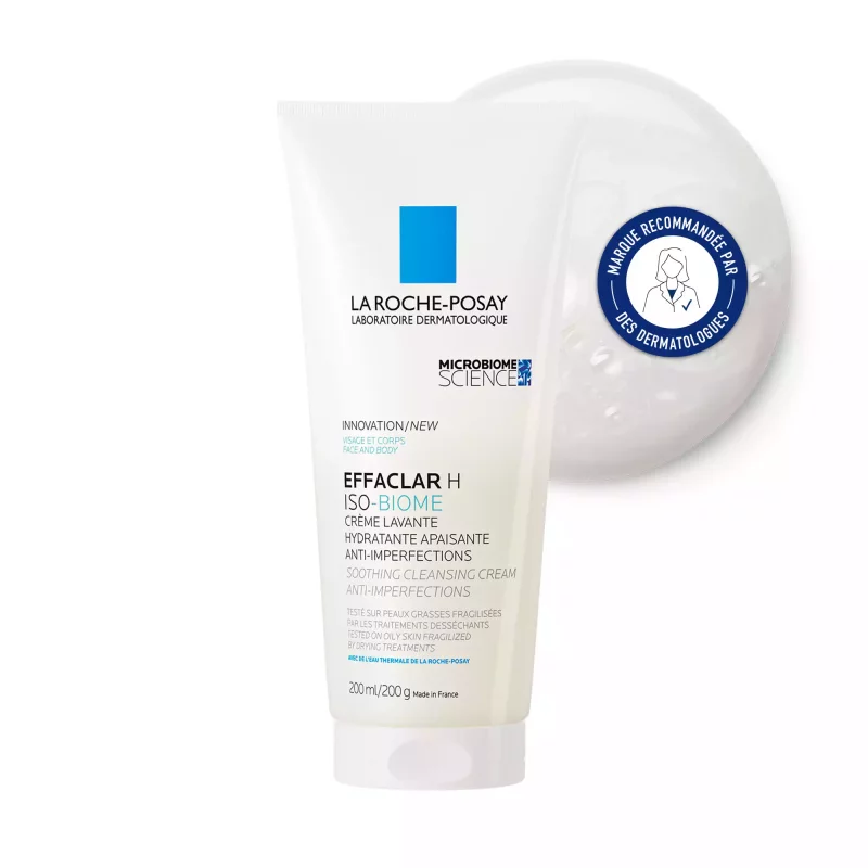 Effaclar H Iso-Biome Crème Lavante Hydratante Apaisante - 200ml