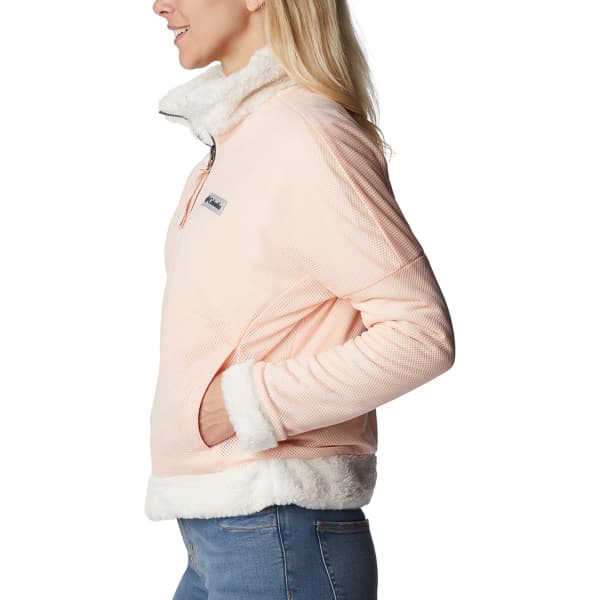 Veste polaire randonnée COLUMBIA BUNDLE UP FULL ZIP FLEECE CHALK PEACH BLACK