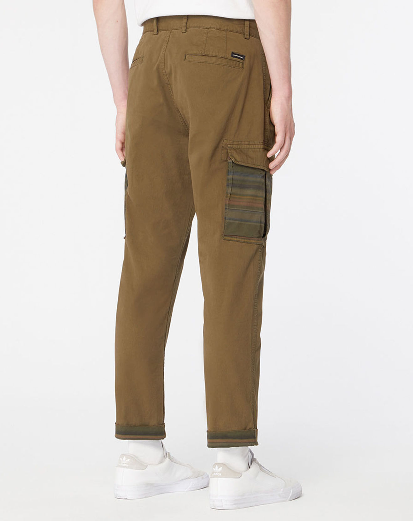 Scotch & Soda Pantalon Cargo Loose Tapered kaki foncé