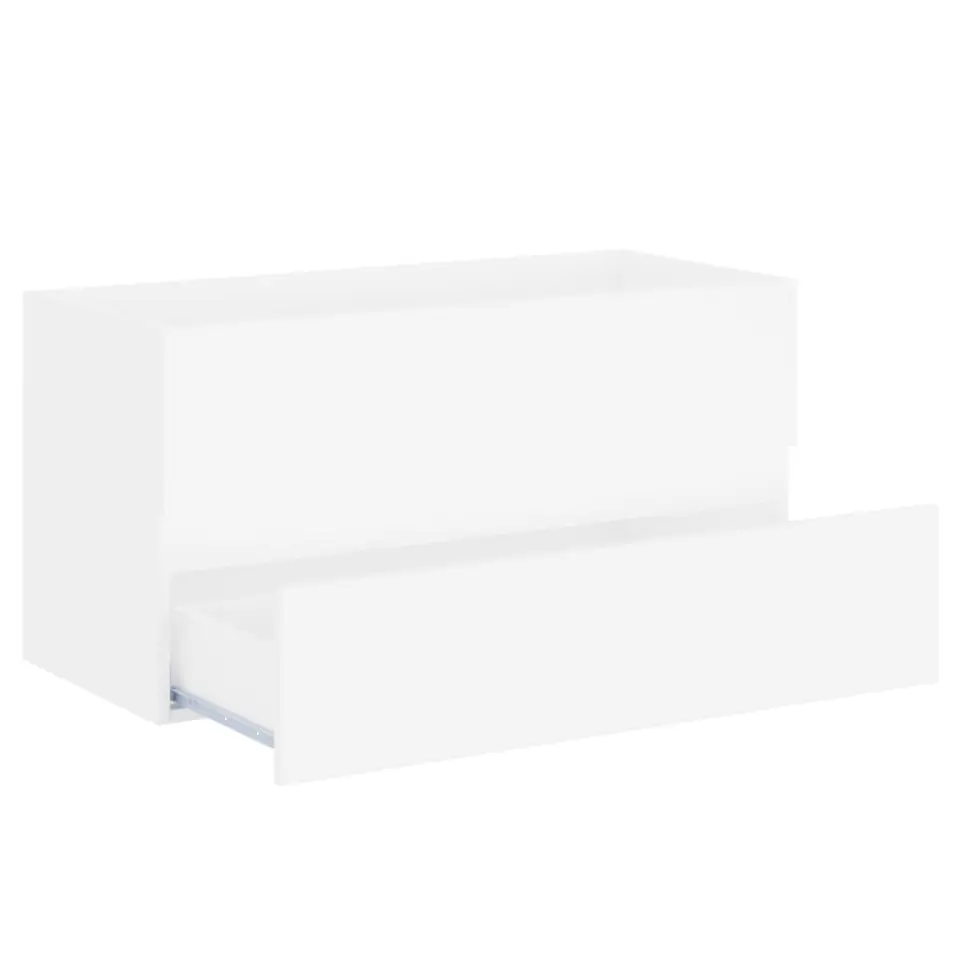 vidaXL - Wastafelkast - Wit - Bewerkt hout - 90 x 38.5 x 45 cm
