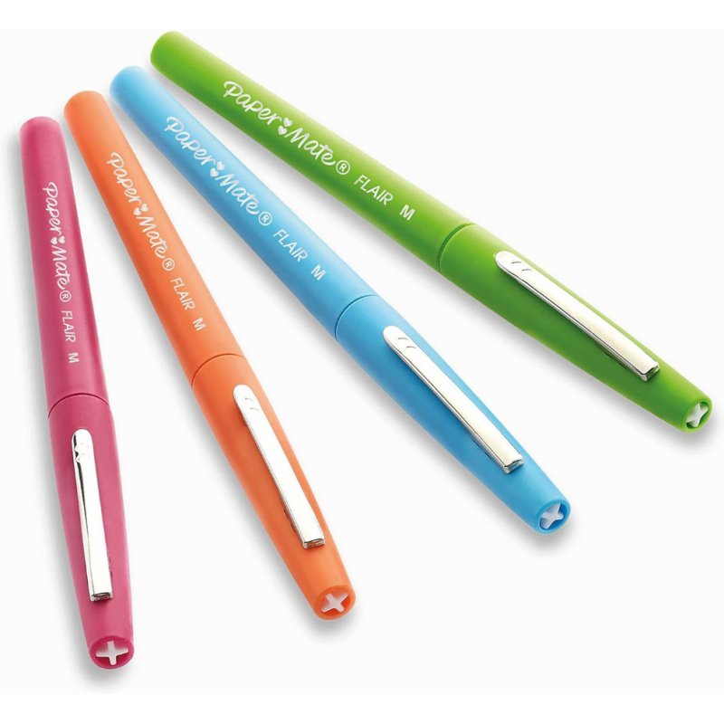 Feutre ecriture paper mate flair tropical pointe moyenne 0,7mm encres assorties        blister 8 couleurs