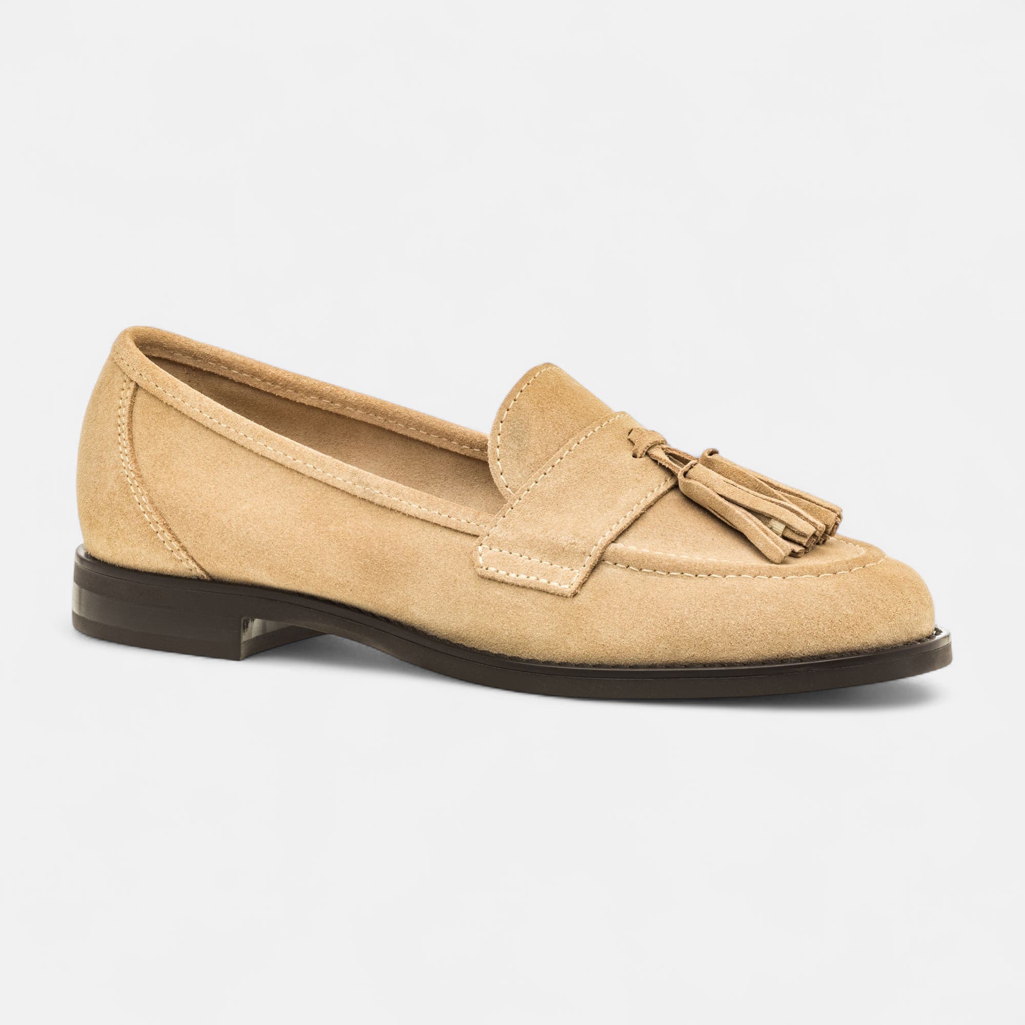 Mocassins Femme en cuir beige