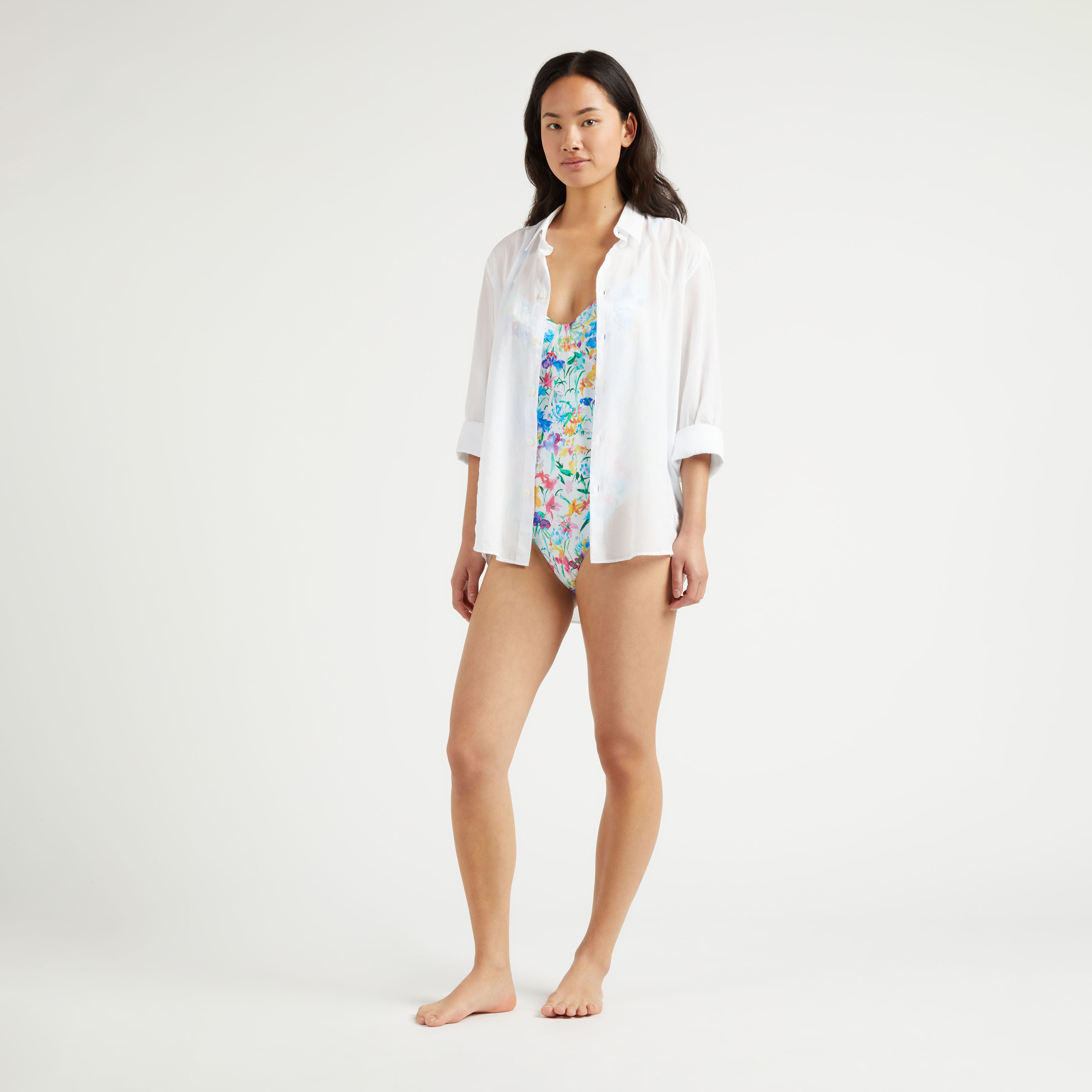 Chemise Légère en Voile de Coton Unisexe Unie