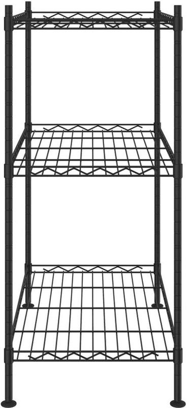 vidaXL - Opbergrek - Zwart - IJzer - 3-Lags - Draagvermogen 150 kg