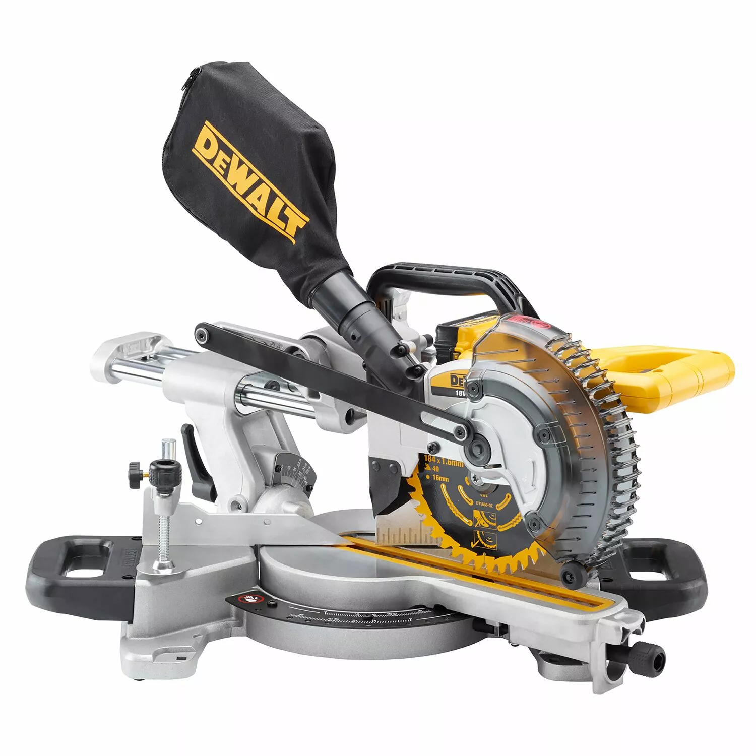 DeWALT DCS365P2 18V Li-Ion accu Afkortzaag set (2x 5,0Ah accu) - 184 x 16mm