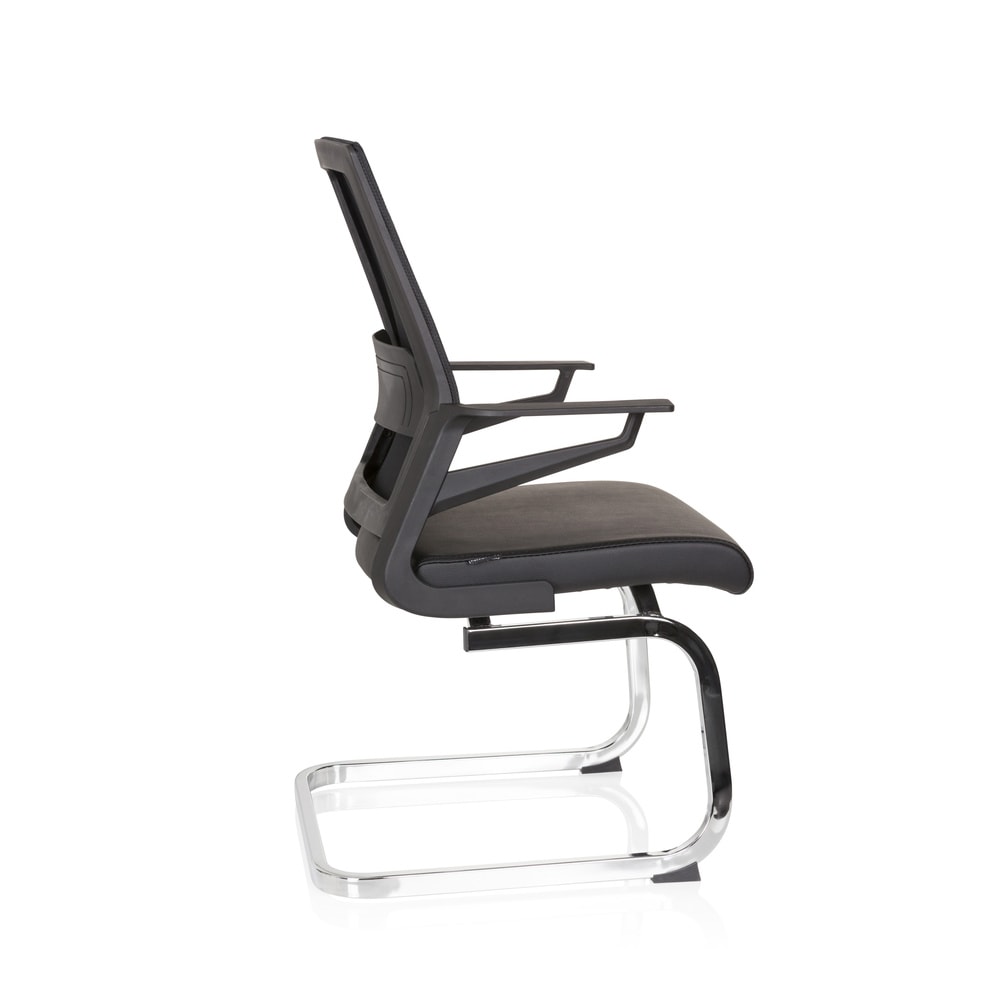 Freischwinger INVENTOR V PRO Kunstleder/Netzstoff mit Armlehnen hjh OFFICE