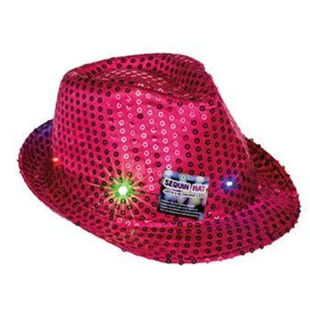 Out of the Blue Hut mit Pailetten und LED, 1 Stück, 7-fach sortiert
