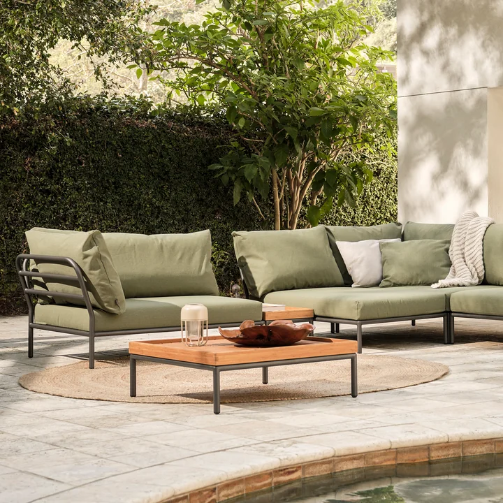 HOUE - Level 2 Sofa, rechts, dark grey / alpine
