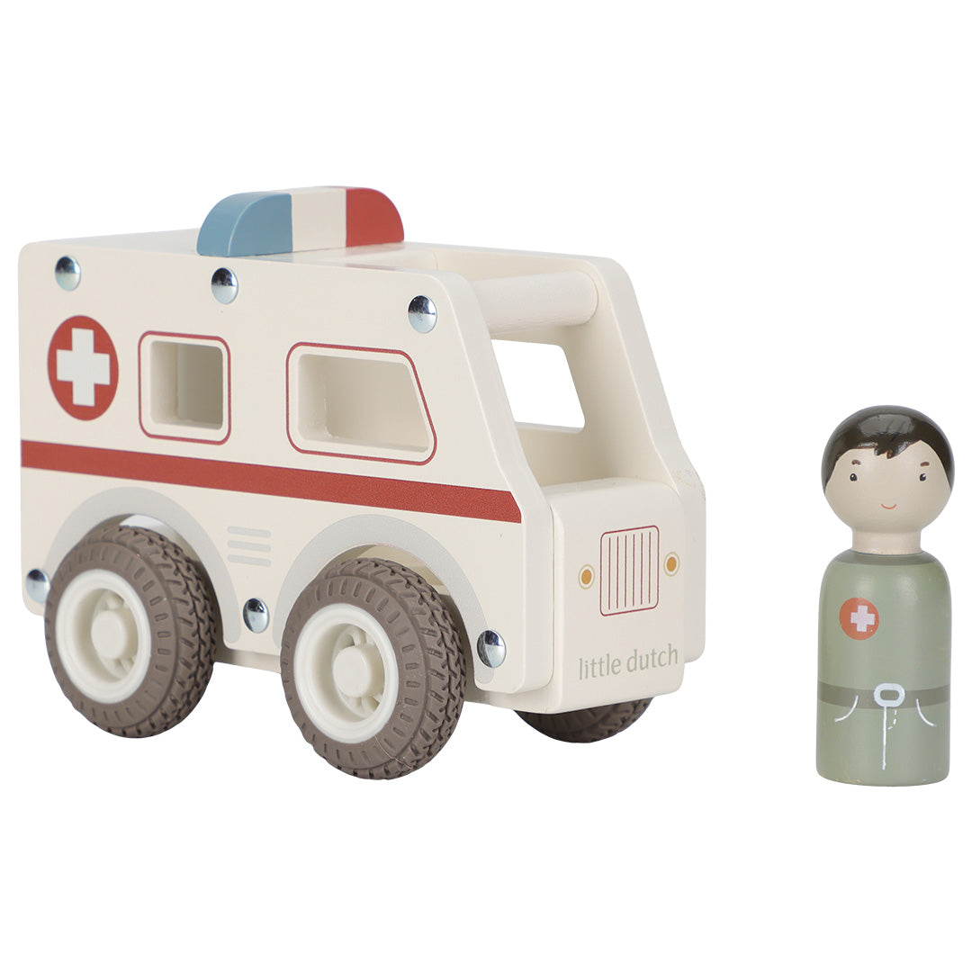 little dutch ambulance met verpleegkundige
