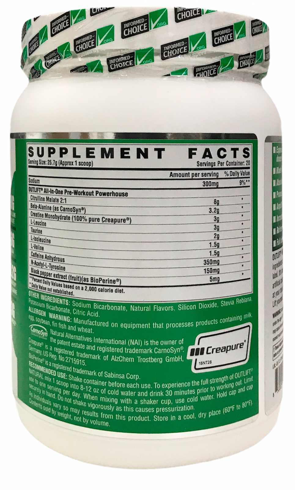 Nutrex Research Outlift 20 rações