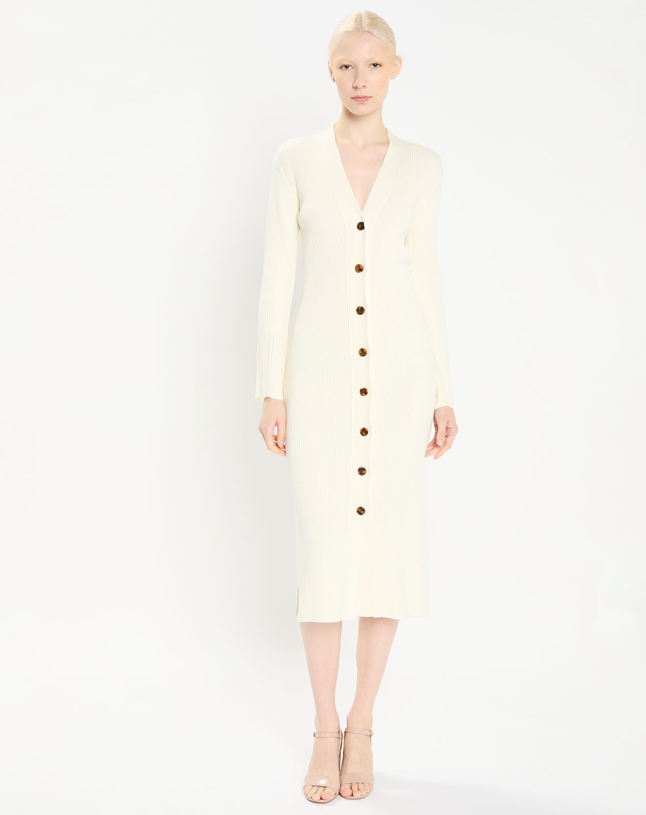 Zapa Robe/Gilet en Laine mélangée Gryme écru