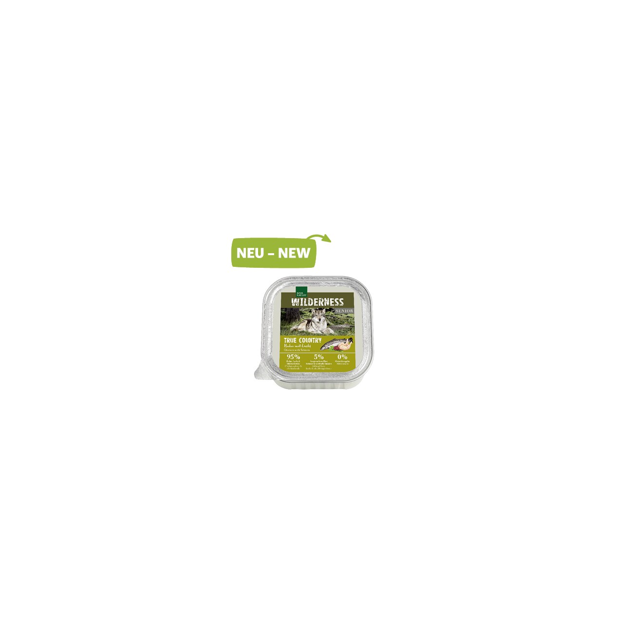 REAL NATURE WILDERNESS Nassfutter Hund, Senior, True Country Huhn und Lachs 16x100 g