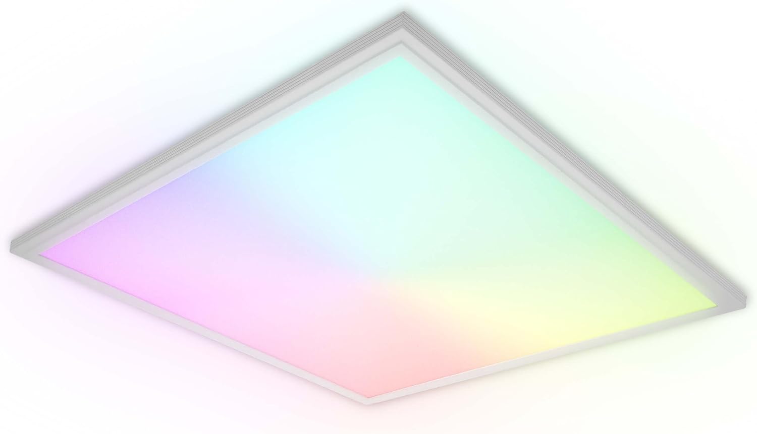 LED Panel 62x62cm 2800-6500K 4200lm RGB+CCT Farbsteuerung & dimmbar über Fernbedienung Einbau Rasterleuchte Einlegeleuchte Deckenleuchte Odenwalddecke OWA 620x620x12mm