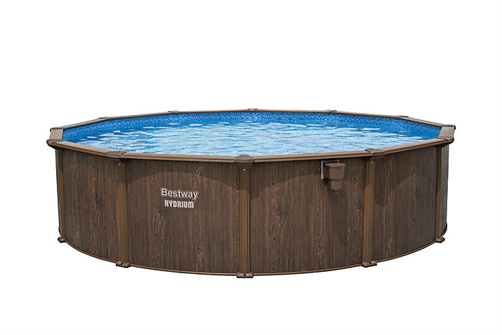 Piscine tubulaire bois rond Hydrium Bestway ⌀550 x H.130 cm