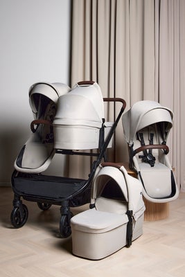 Beemoo Pro Twin 2 Tvillingvogn, Latte Beige