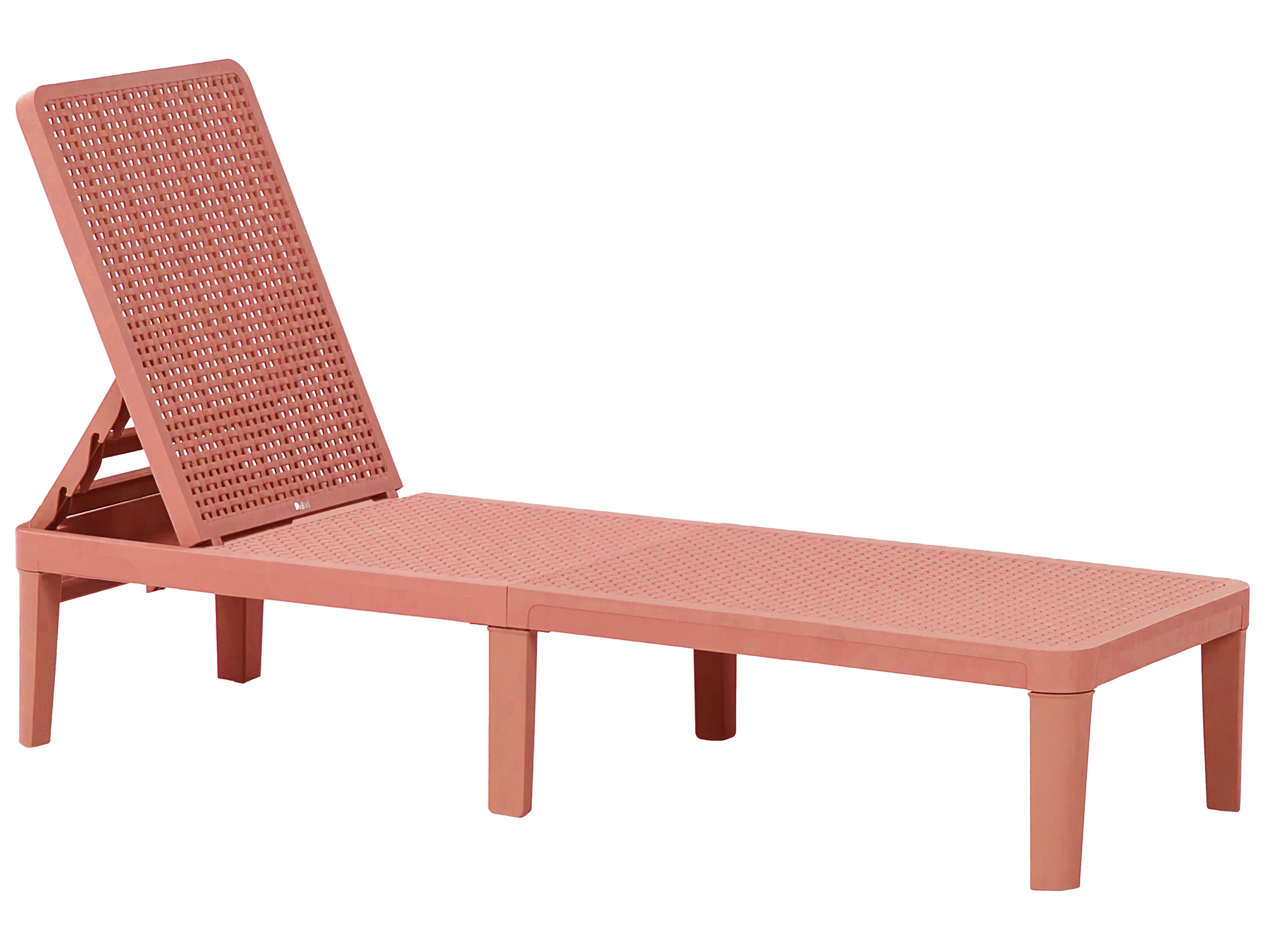Ligstoel OSSIMO achteroververstelbaar Synthetisch materiaal Rood