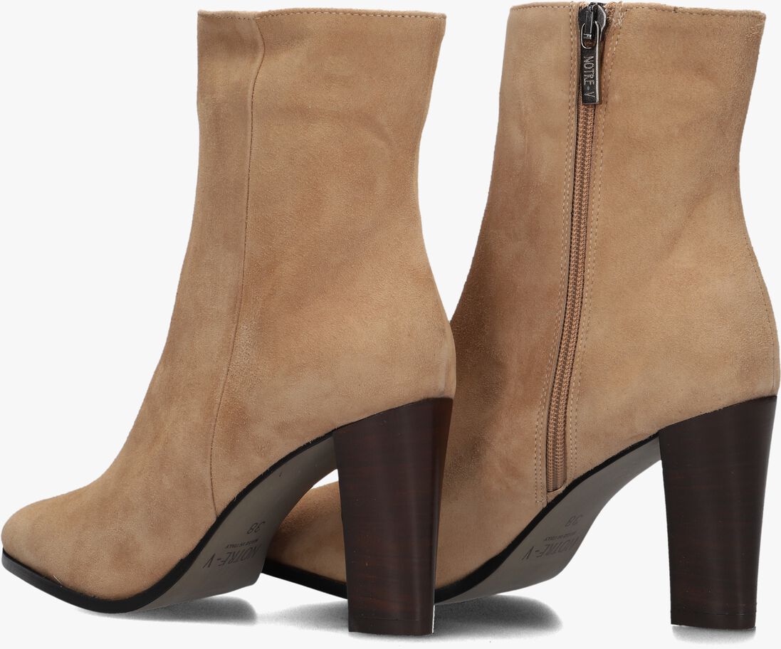 beige notre-v enkellaarsjes 97436