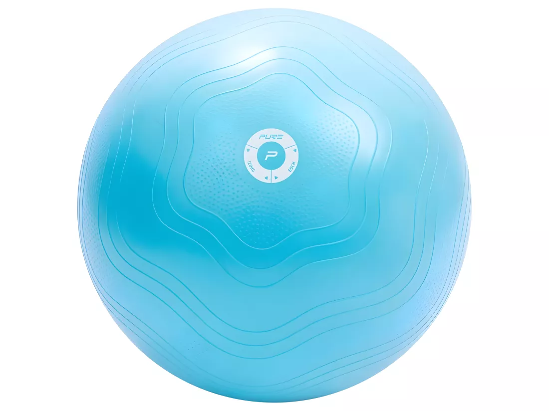 Pure2Improve Ballon d'exercice 65 cm Bleu clair