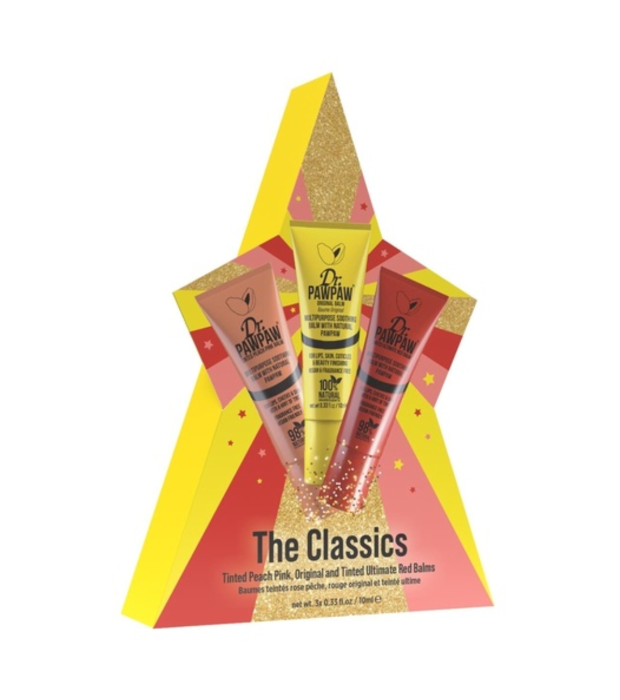 Dr. Paw Paw - Trio de Bálsamos Labiais The Classics - Tinted Peach Pink, Original & Tinted Ultimate Red