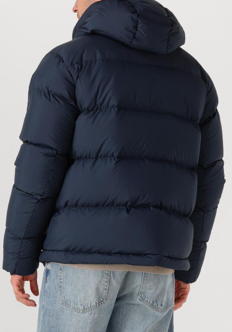 donkerblauwe peak performance gewatteerde jas m rivel down jacket