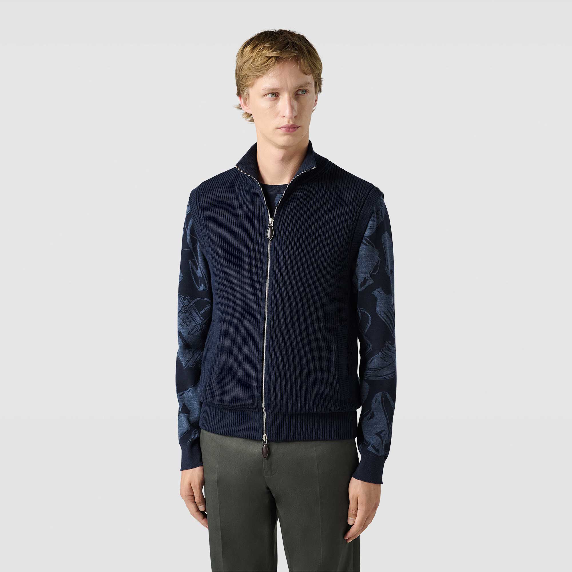 Gilet Côtes Anglaises En Coton Soie