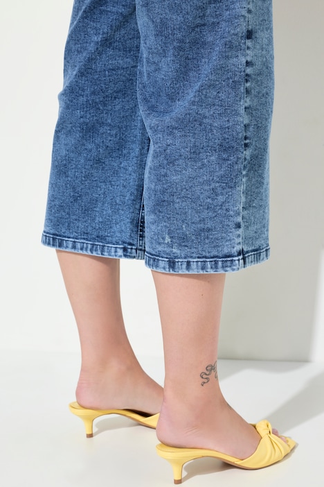 Jeans-Culotte, Wide Legs, 5-Pocket, Moon Wash