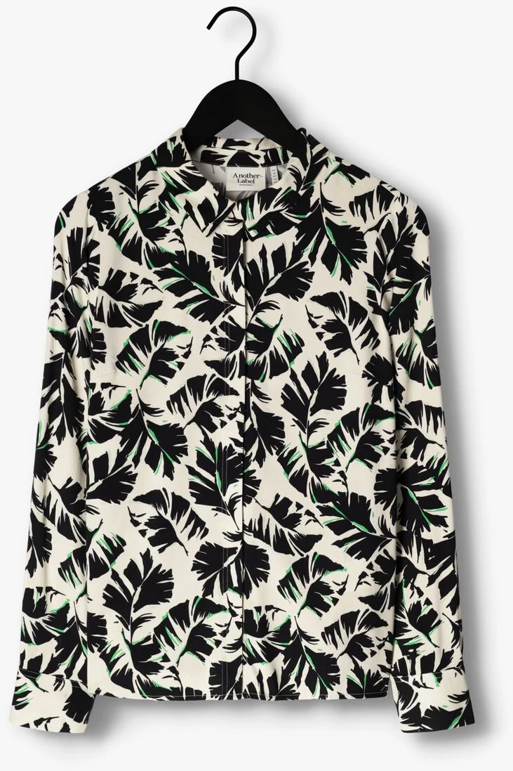 ANOTHER LABEL groene another label blouse dreiser leaf shirt