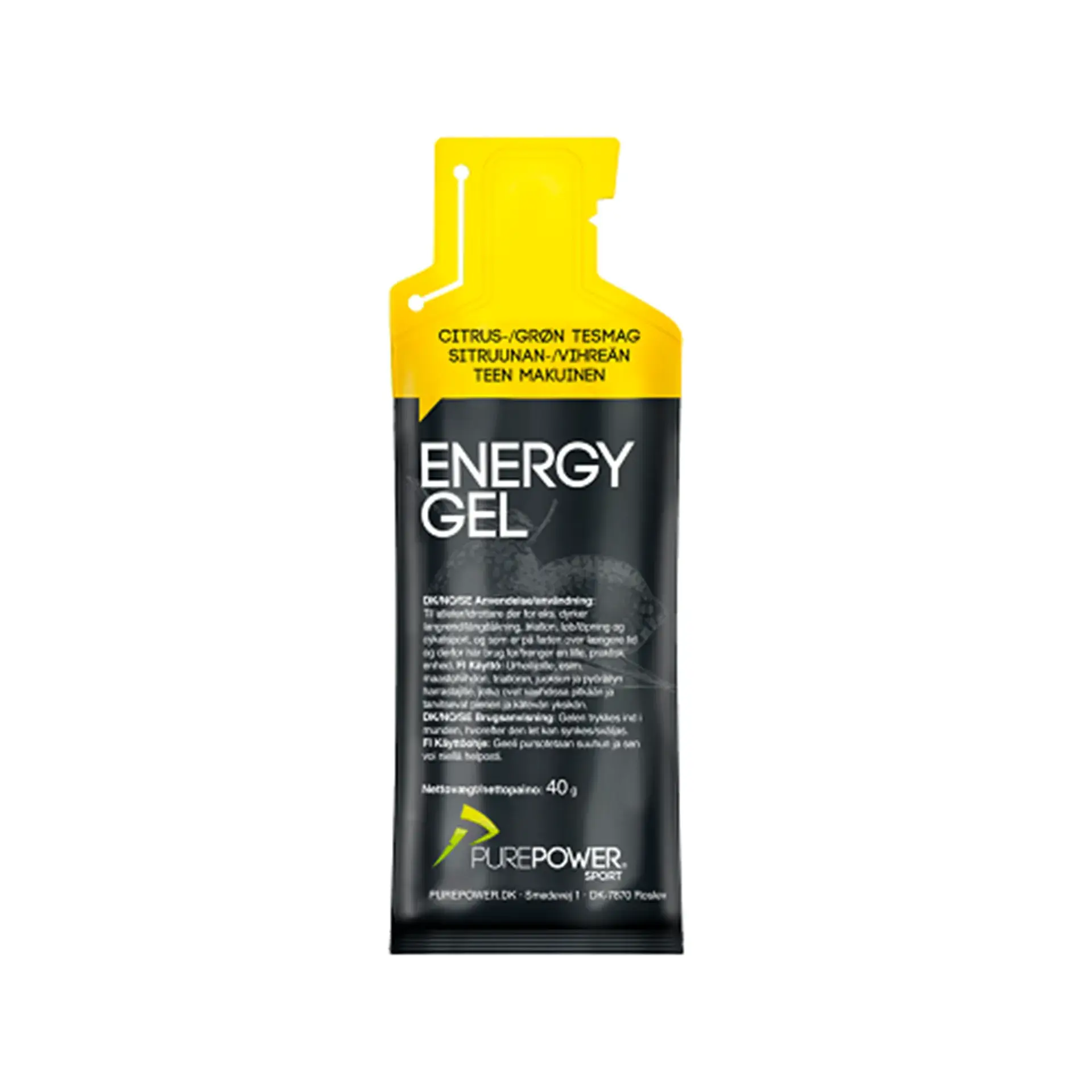 PurePower Energy Gel Citrus/Groene Thee 12 Stuks