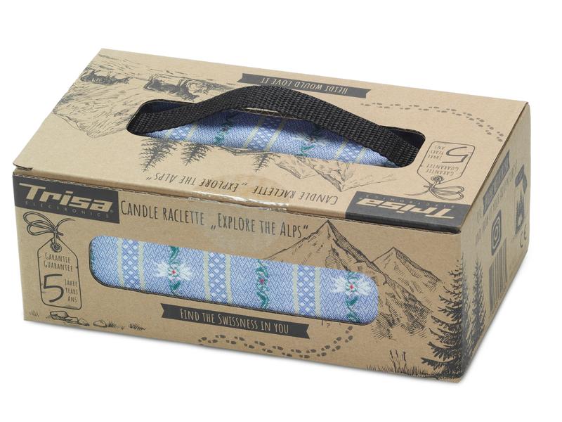 Trisa Teelicht-Raclette Explore the Alps Rot Kerzenraclette mit Tasche