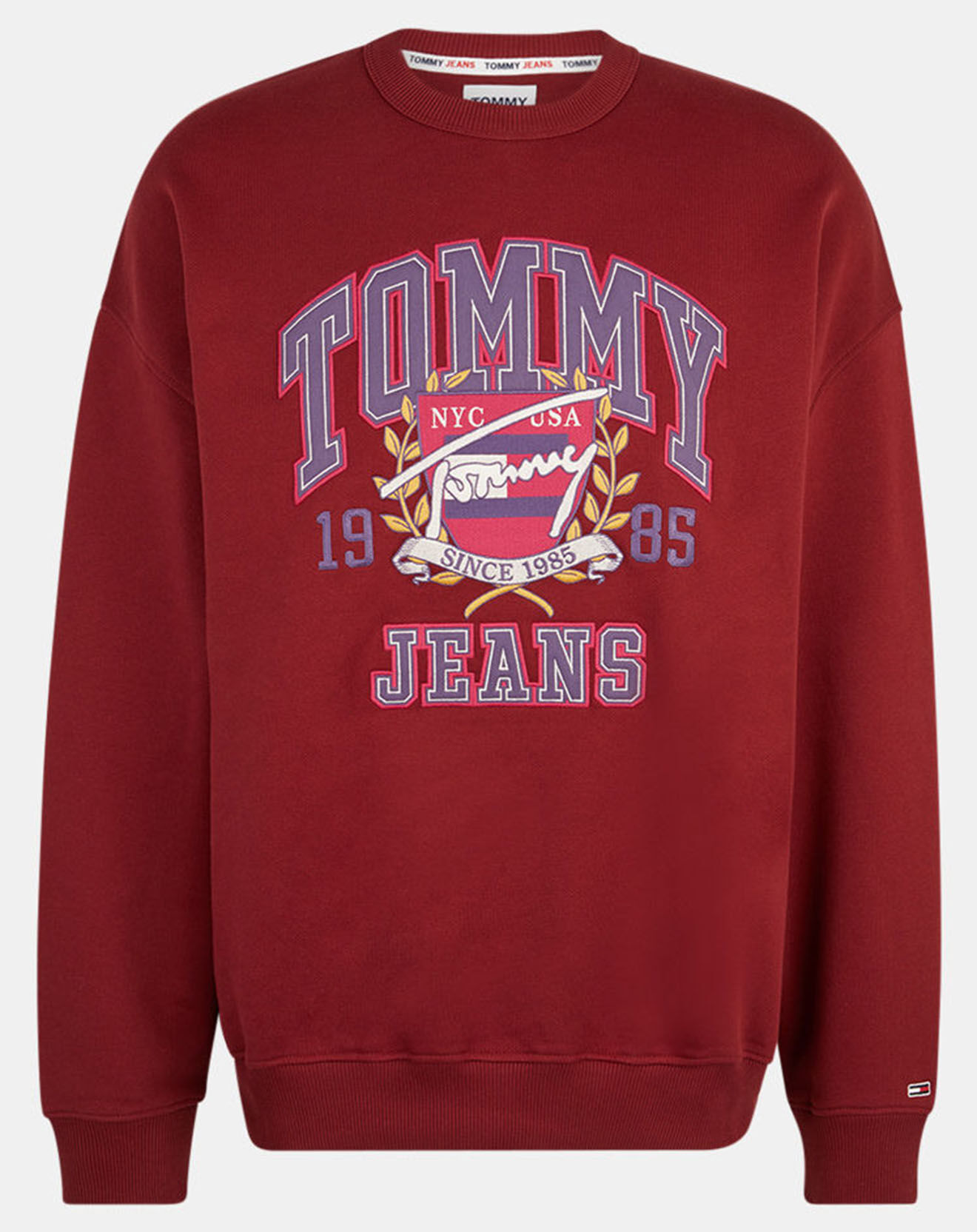 Tommy Jeans Sweat Collège bordeaux