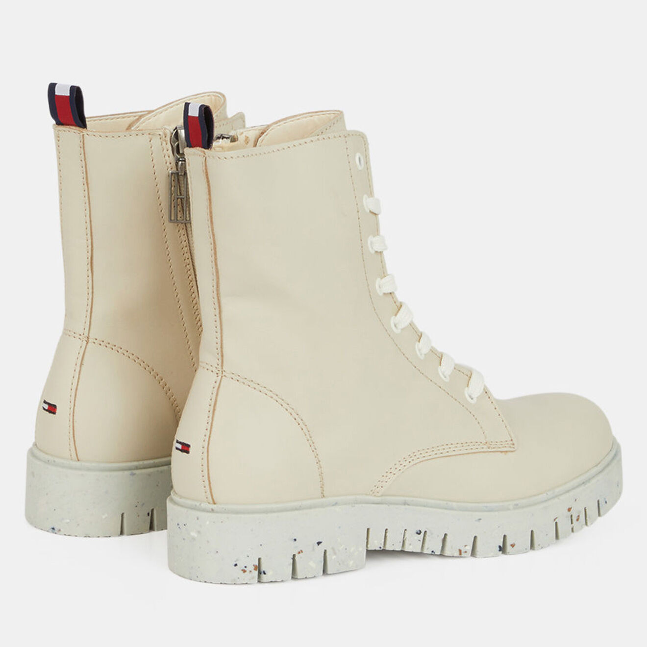 Tommy Jeans Boots en Cuir Sustainable beiges