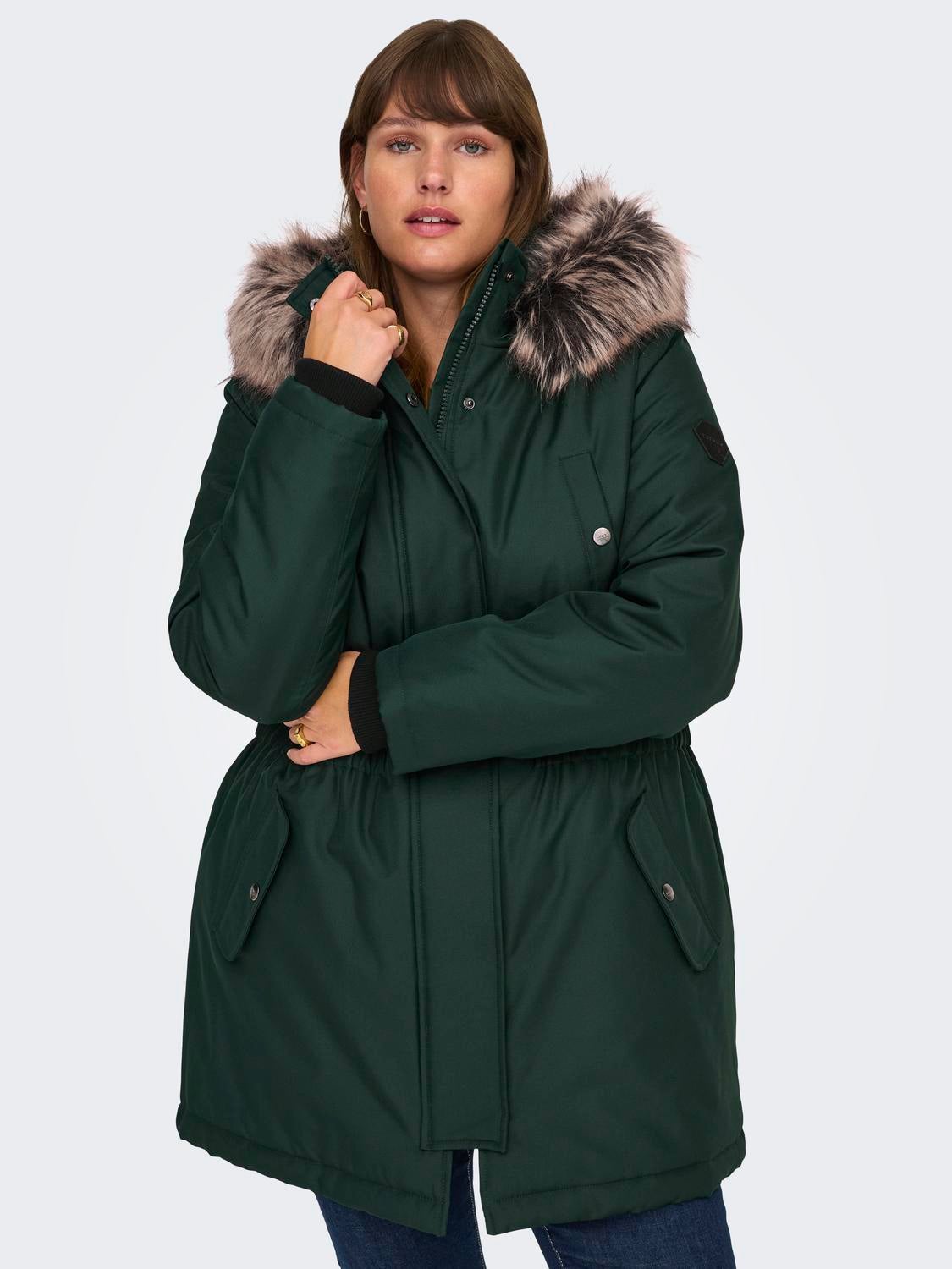 CARIRENA Langer Parka Scarab