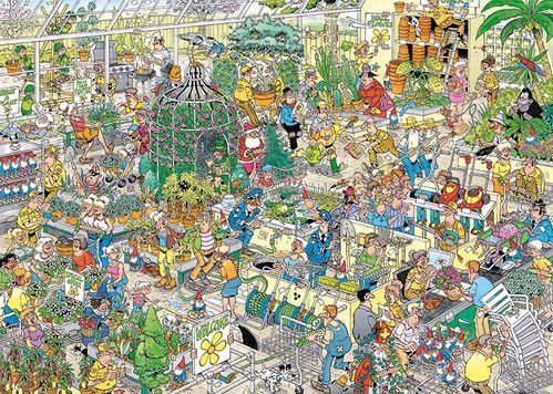 Jan van Haasteren - Het Tuincentrum - Legpuzzel - 1000 Stukjes - Gerecycled Karton