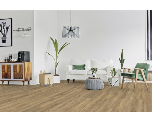 Vinylvloer GREEN VINYL natuur eiken breedplank klikverbinding 1290 x 173 x 3,8 mm