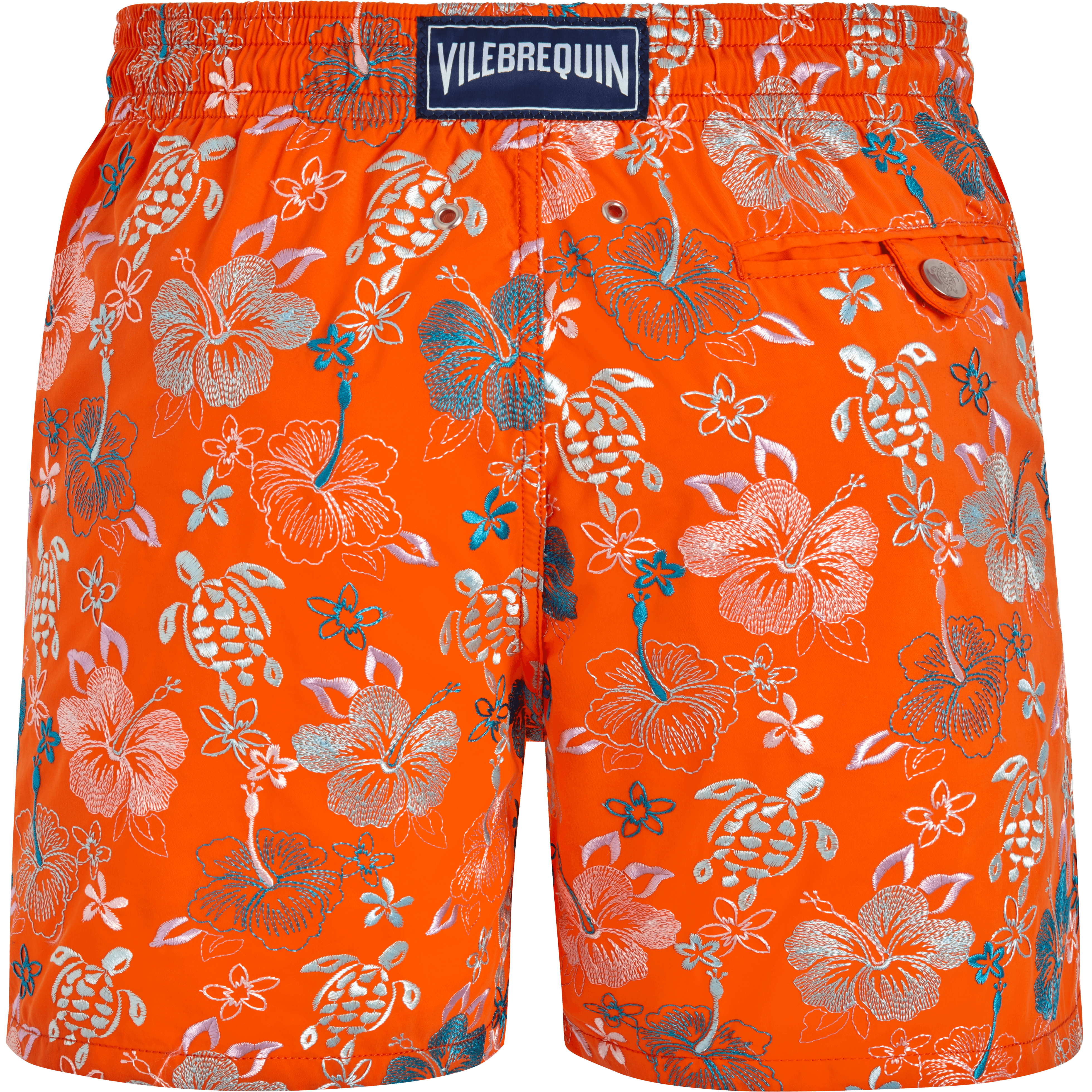 Maillot de Bain Homme Brodé Tropical Turtles | Short de Bain Homme Vilebrequin