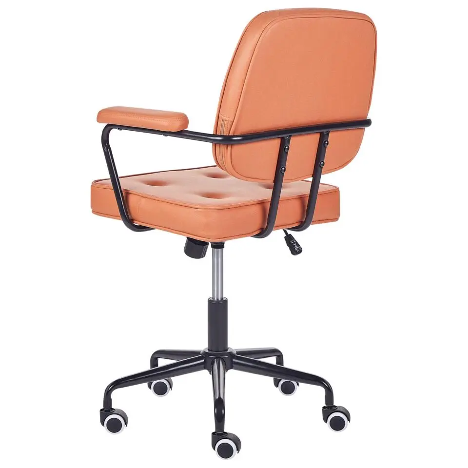 PAWNEE - Bureaustoel - Oranje - Kunstleer