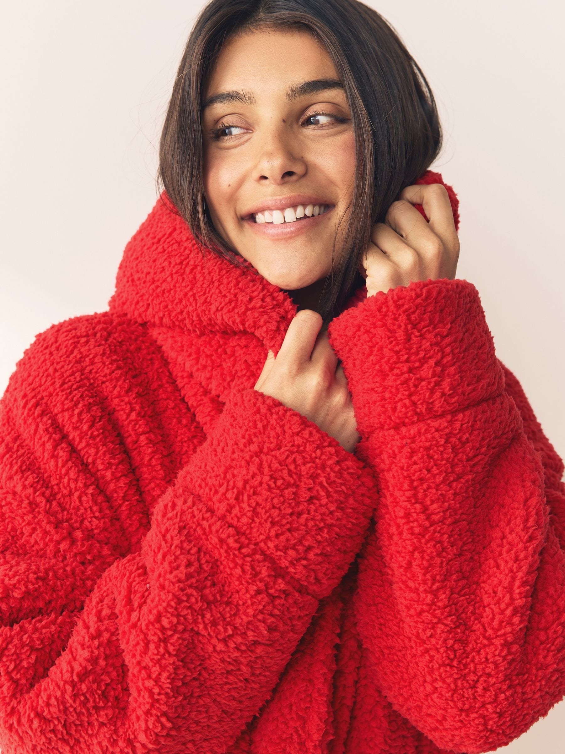 Rood - Teddy badjas